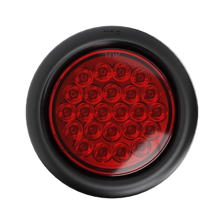 Abrams 4" Round - 24 LED Red Stop Brake Tail Turn Trailer Light TTL-R24-R